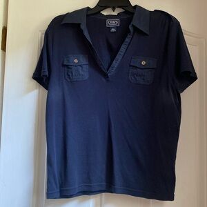 Chaps classic top size Lg in navy.